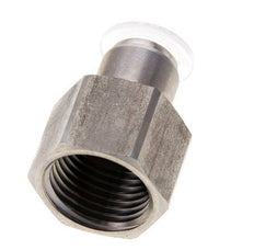 10mm x G1/2'' Push-in Fitting with Female Threads Stainless Steel/PA EPDM/PTFE