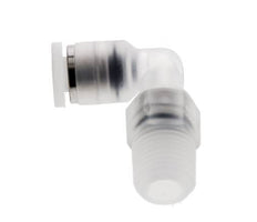 4mm x R1/8'' 90deg Elbow Push-in Fitting with Male Threads PA EPDM/PTFE Rotatable