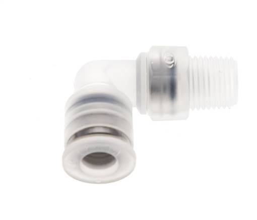 6mm x R1/8'' 90deg Elbow Push-in Fitting with Male Threads PA EPDM/PTFE Rotatable