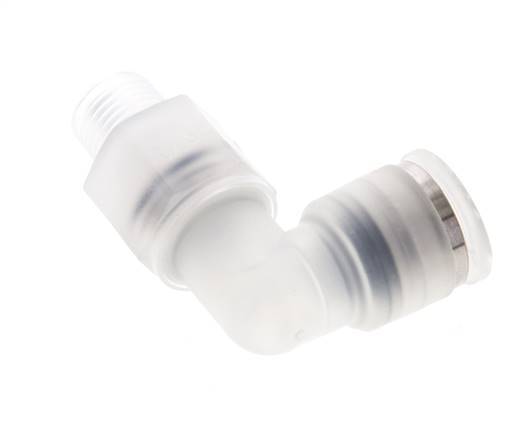 8mm x R1/8'' 90deg Elbow Push-in Fitting with Male Threads PA EPDM/PTFE Rotatable