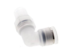 10mm x R1/4'' 90deg Elbow Push-in Fitting with Male Threads PA EPDM/PTFE Rotatable