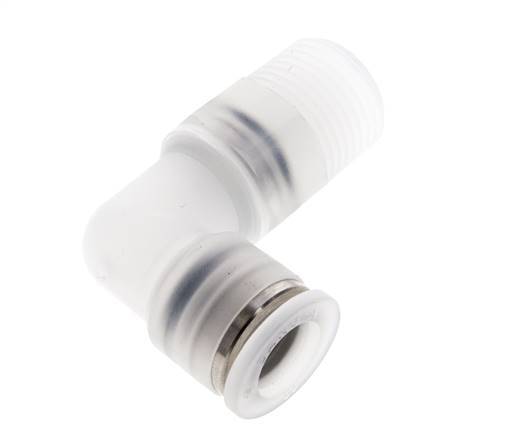 10mm x R3/8'' 90deg Elbow Push-in Fitting with Male Threads PA EPDM/PTFE Rotatable