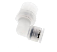 10mm x R1/2'' 90deg Elbow Push-in Fitting with Male Threads PA EPDM/PTFE Rotatable