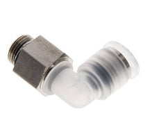 6mm x G1/8'' 90deg Elbow Push-in Fitting with Male Threads PA/Stainless Steel EPDM Rotatable