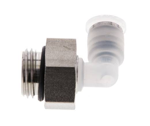4mm x G1/4'' 90deg Elbow Push-in Fitting with Male Threads PA/Stainless Steel EPDM Rotatable