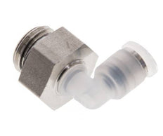 4mm x G1/4'' 90deg Elbow Push-in Fitting with Male Threads PA/Stainless Steel EPDM Rotatable