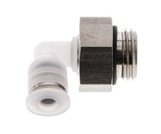 4mm x G1/4'' 90deg Elbow Push-in Fitting with Male Threads PA/Stainless Steel EPDM Rotatable
