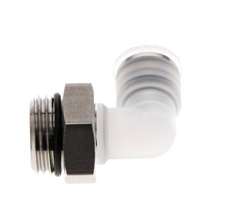 10mm x G1/2'' 90deg Elbow Push-in Fitting with Male Threads PA/Stainless Steel EPDM Rotatable