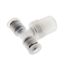 4mm x R1/4'' Inline Tee Push-in Fitting with Male Threads PA EPDM FDA Rotatable