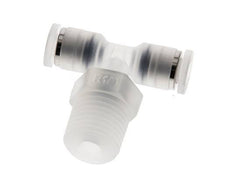 4mm x R1/4'' Inline Tee Push-in Fitting with Male Threads PA EPDM FDA Rotatable