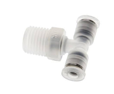 4mm x R1/4'' Inline Tee Push-in Fitting with Male Threads PA EPDM FDA Rotatable