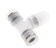 10mm x R3/8'' Inline Tee Push-in Fitting with Male Threads PA EPDM FDA Rotatable