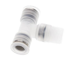 10mm x R3/8'' Inline Tee Push-in Fitting with Male Threads PA EPDM FDA Rotatable