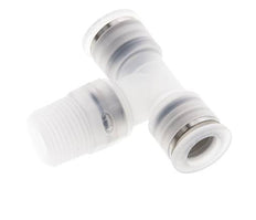 10mm x R3/8'' Inline Tee Push-in Fitting with Male Threads PA EPDM FDA Rotatable