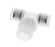 10mm x R1/2'' Inline Tee Push-in Fitting with Male Threads PA EPDM FDA Rotatable