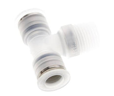 12mm x R1/2'' Inline Tee Push-in Fitting with Male Threads PA EPDM FDA Rotatable