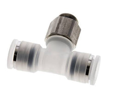 10mm x G1/4'' Inline Tee Push-in Fitting with Male Threads PA/Stainless Steel EPDM FDA Rotatable