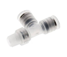 6mm x R1/8'' Right Angle Tee Push-in Fitting with Male Threads PA EPDM FDA Rotatable
