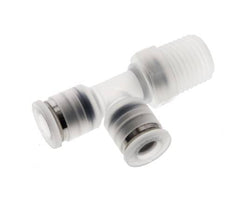 6mm x R1/4'' Right Angle Tee Push-in Fitting with Male Threads PA EPDM FDA Rotatable