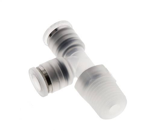 6mm x R1/4'' Right Angle Tee Push-in Fitting with Male Threads PA EPDM FDA Rotatable