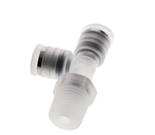 6mm x R1/4'' Right Angle Tee Push-in Fitting with Male Threads PA EPDM FDA Rotatable