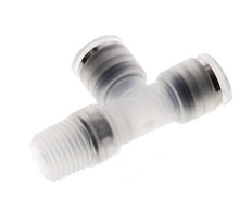 8mm x R1/4'' Right Angle Tee Push-in Fitting with Male Threads PA EPDM FDA Rotatable