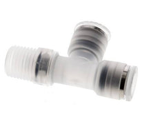 8mm x R1/4'' Right Angle Tee Push-in Fitting with Male Threads PA EPDM FDA Rotatable