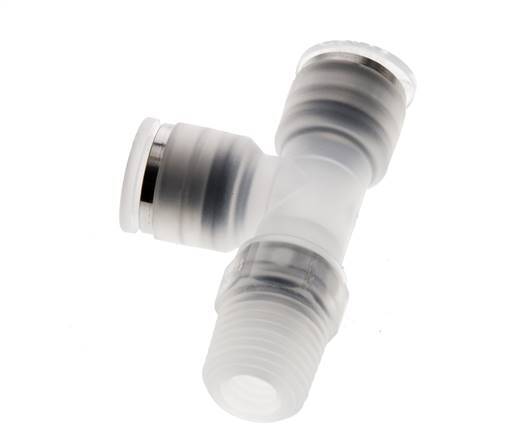 8mm x R1/4'' Right Angle Tee Push-in Fitting with Male Threads PA EPDM FDA Rotatable