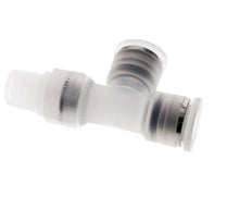 10mm x R1/4'' Right Angle Tee Push-in Fitting with Male Threads PA EPDM FDA Rotatable