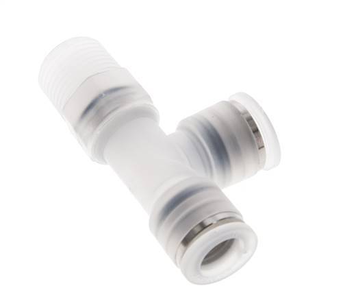 10mm x R3/8'' Right Angle Tee Push-in Fitting with Male Threads PA EPDM FDA Rotatable