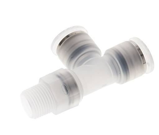12mm x R3/8'' Right Angle Tee Push-in Fitting with Male Threads PA EPDM FDA Rotatable
