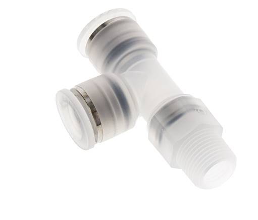 12mm x R3/8'' Right Angle Tee Push-in Fitting with Male Threads PA EPDM FDA Rotatable