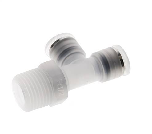 10mm x R1/2'' Right Angle Tee Push-in Fitting with Male Threads PA EPDM FDA Rotatable