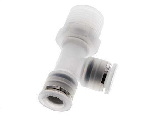 10mm x R1/2'' Right Angle Tee Push-in Fitting with Male Threads PA EPDM FDA Rotatable