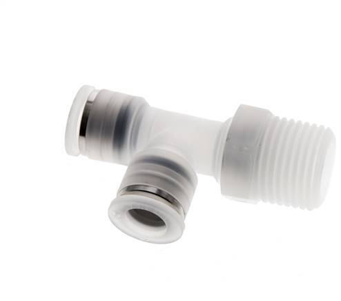 10mm x R1/2'' Right Angle Tee Push-in Fitting with Male Threads PA EPDM FDA Rotatable