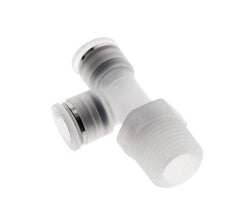 10mm x R1/2'' Right Angle Tee Push-in Fitting with Male Threads PA EPDM FDA Rotatable