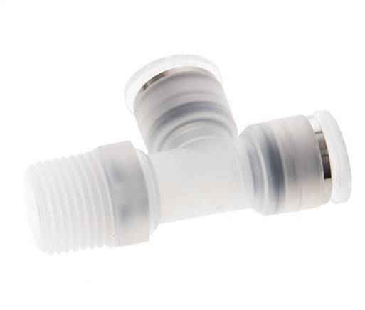 12mm x R1/2'' Right Angle Tee Push-in Fitting with Male Threads PA EPDM FDA Rotatable