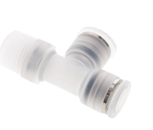 12mm x R1/2'' Right Angle Tee Push-in Fitting with Male Threads PA EPDM FDA Rotatable