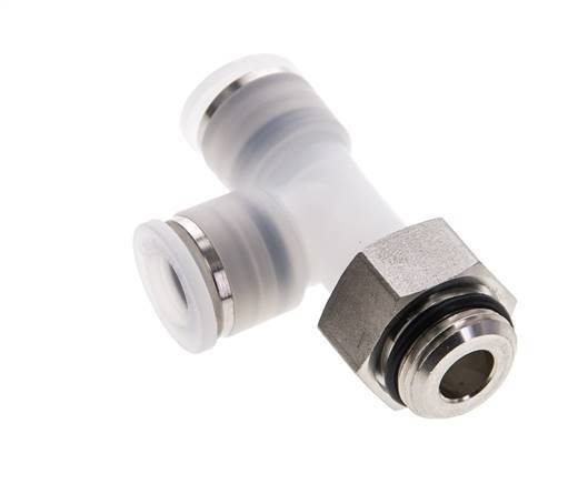 10mm x G3/8'' Right Angle Tee Push-in Fitting with Male Threads PA/Stainless Steel EPDM FDA Rotatable
