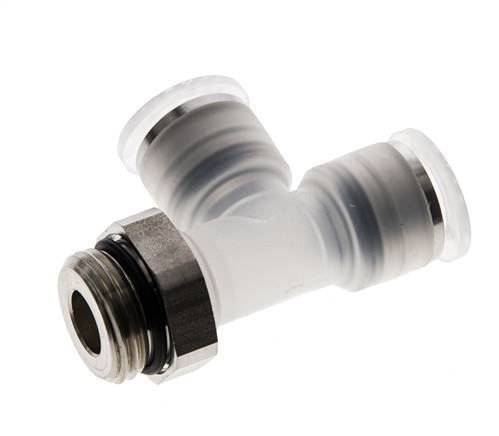 12mm x G1/2'' Right Angle Tee Push-in Fitting with Male Threads PA/Stainless Steel EPDM FDA Rotatable