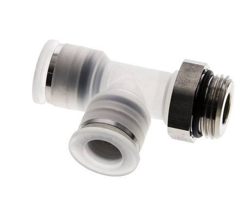 12mm x G1/2'' Right Angle Tee Push-in Fitting with Male Threads PA/Stainless Steel EPDM FDA Rotatable