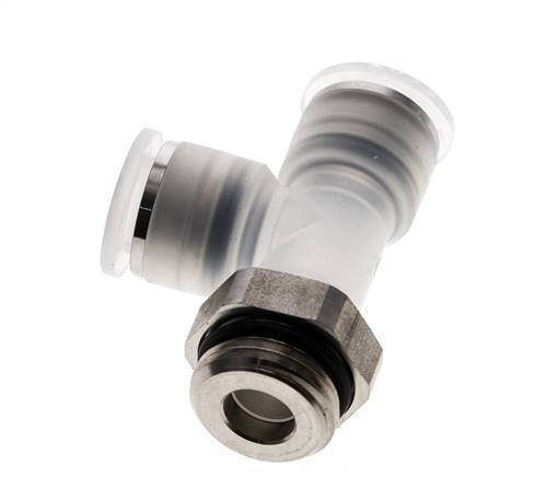 12mm x G1/2'' Right Angle Tee Push-in Fitting with Male Threads PA/Stainless Steel EPDM FDA Rotatable
