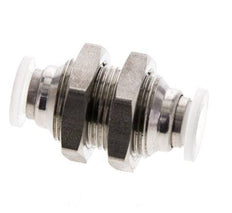 6mm Push-in Fitting Stainless Steel/PA EPDM/PTFE Bulkhead