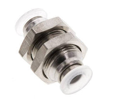 6mm Push-in Fitting Stainless Steel/PA EPDM/PTFE Bulkhead