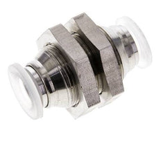 10mm Push-in Fitting Stainless Steel/PA EPDM/PTFE Bulkhead