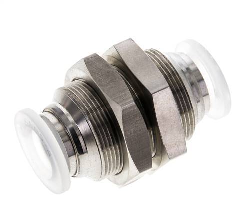 12mm Push-in Fitting Stainless Steel/PA EPDM/PTFE Bulkhead