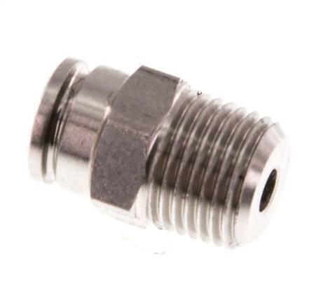 4mm x R1/8'' Push-in Fitting with Male Threads Stainless Steel FKM
