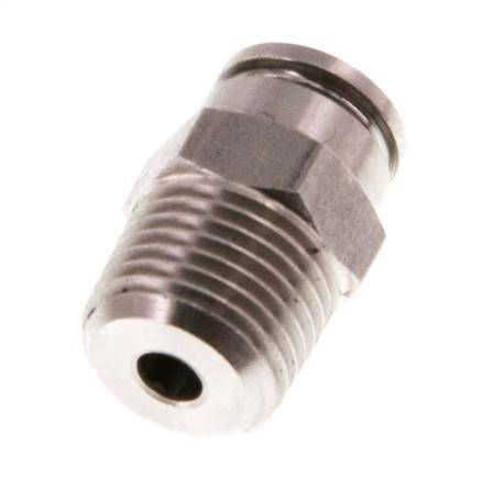 4mm x R1/8'' Push-in Fitting with Male Threads Stainless Steel FKM