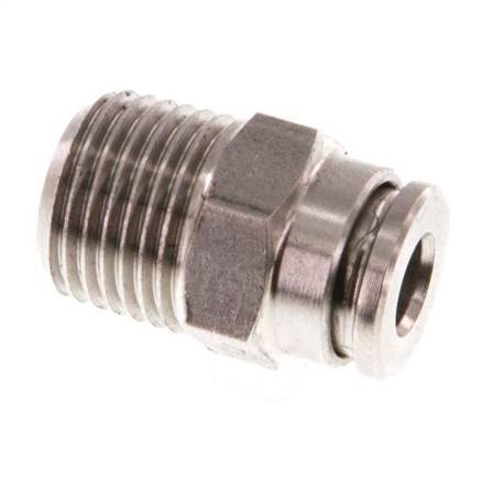 4mm x R1/8'' Push-in Fitting with Male Threads Stainless Steel FKM