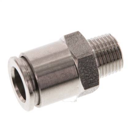 8mm x R1/8'' Push-in Fitting with Male Threads Stainless Steel FKM